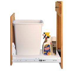 Single Trash Pullout 36 Quart-White Single Trash Pullout 36 Quart-White