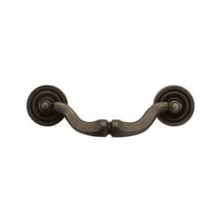 Rustique 3-1/2 Inch Center to Center Distressed Oil Rubbed Bronze Cabinet Bail Pull Rustique 3-1/2 Inch Center to Center Distressed Oil Rubbed Bronze Cabinet Bail Pull