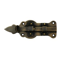 Cabinet Ornate Surface Bolt 5-1/4 inch L - Antique Brass Cabinet Ornate Surface Bolt 5-1/4 inch L - Antique Brass