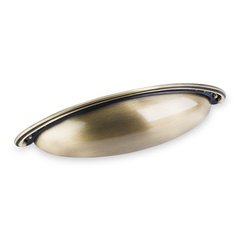 Venezia 3-3/4 Inch Center to Center Antique Brass Cabinet Cup Pull Venezia 3-3/4 Inch Center to Center Antique Brass Cabinet Cup Pull