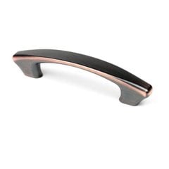 Sierra 3-3/4 Inch Center to Center Antique Bronze W/ Copper Cabinet Pull Sierra 3-3/4 Inch Center to Center Antique Bronze W/ Copper Cabinet Pull