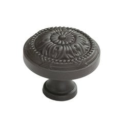 Versailles Forged Solid Brass 1-1/2 Inch Diameter Oil Rubbed Bronze Cabinet Knob Versailles Forged Solid Brass 1-1/2 Inch Diameter Oil Rubbed Bronze Cabinet Knob