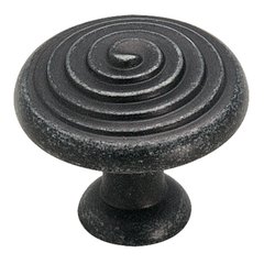 Divinity 1-1/4 Inch Diameter Wrought Iron Dark Cabinet Knob Divinity 1-1/4 Inch Diameter Wrought Iron Dark Cabinet Knob