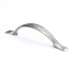 Art Nouveau 3-3/4 Inch Center to Center Vintage Nickel Cabinet Pull Art Nouveau 3-3/4 Inch Center to Center Vintage Nickel Cabinet Pull