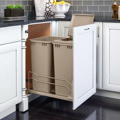 53WC Double Trash Pullout 50 Quart Champagne 53WC Double Trash Pullout 50 Quart Champagne