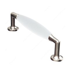 Clear 6-5/16 Inch Center to Center Brushed Nickel,Frosted Clear Cabinet Pull Clear 6-5/16 Inch Center to Center Brushed Nickel,Frosted Clear Cabinet Pull