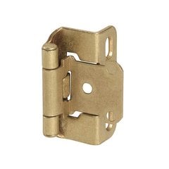 Partial Wrap 1/2 inch Overlay Hinge Burnished Brass -Per Pair Partial Wrap 1/2 inch Overlay Hinge Burnished Brass -Per Pair