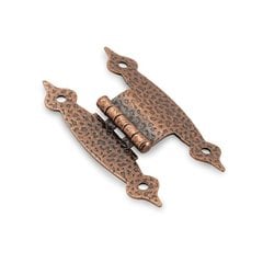 Non Self Closing 3/8 inch Offset H Hinge Antique Copper-Pair Non Self Closing 3/8 inch Offset H Hinge Antique Copper-Pair