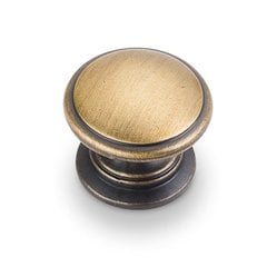 Durham 1-1/4 Inch Diameter Antique Brushed Satin Brass Cabinet Knob Durham 1-1/4 Inch Diameter Antique Brushed Satin Brass Cabinet Knob