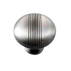 Striped 1-1/2 Inch Diameter Satin Antique Nickel Cabinet Knob Striped 1-1/2 Inch Diameter Satin Antique Nickel Cabinet Knob