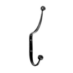 Coat and Hat Hook 6-1/2 inch High Black Iron Coat and Hat Hook 6-1/2 inch High Black Iron