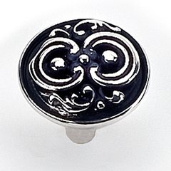 Castle Creek 1-1/4 Inch Diameter Antique Silver Cabinet Knob Castle Creek 1-1/4 Inch Diameter Antique Silver Cabinet Knob