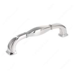 Heritage 6 Inch Center to Center Polished Nickel Cabinet Pull Heritage 6 Inch Center to Center Polished Nickel Cabinet Pull