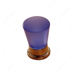 Clear 3/4 Inch Diameter Brushed Nickel,Frosted Blue Cabinet Knob Clear 3/4 Inch Diameter Brushed Nickel,Frosted Blue Cabinet Knob