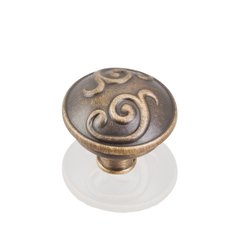 Kensington 1-3/8 Inch Diameter Antique Brushed Satin Brass Cabinet Knob Kensington 1-3/8 Inch Diameter Antique Brushed Satin Brass Cabinet Knob