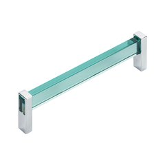 Prism Pull 6-5/16 inch Center to Center Transparent Green with Polished Chrome Prism Pull 6-5/16 inch Center to Center Transparent Green with Polished Chrome