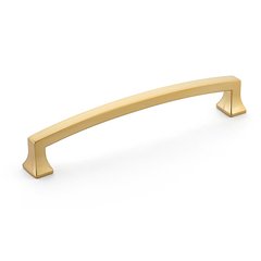Menlo Park Arched Pull 6 inch Center to Center Signature Satin Brass Menlo Park Arched Pull 6 inch Center to Center Signature Satin Brass