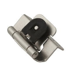 Single Demountable 1/2 inch Overlay Hinge Pair Satin Nickel Single Demountable 1/2 inch Overlay Hinge Pair Satin Nickel