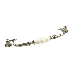 Nordic 8-13/16 Inch Center to Center Antique Pewter/Grey Crackle Cabinet Bail Pull Nordic 8-13/16 Inch Center to Center Antique Pewter/Grey Crackle Cabinet Bail Pull