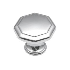 Hickory Hardware 1-1/8 Inch Diameter Polished Chrome Cabinet Knob Hickory Hardware 1-1/8 Inch Diameter Polished Chrome Cabinet Knob