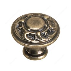 Louis XV 1-3/16 Inch Diameter Burnished Brass Cabinet Knob Louis XV 1-3/16 Inch Diameter Burnished Brass Cabinet Knob