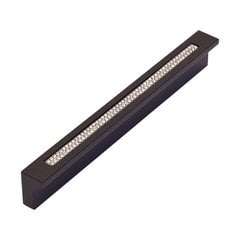 Boutique Crystal 4-11/16 Inch Length Matte Black Cabinet Pull Boutique Crystal 4-11/16 Inch Length Matte Black Cabinet Pull