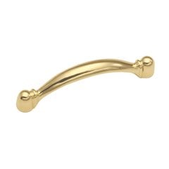Conquest 3 Inch Center to Center Polished Brass Cabinet Pull Conquest 3 Inch Center to Center Polished Brass Cabinet Pull