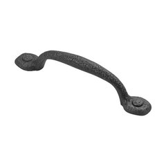 Refined Rustic 3-3/4 Inch Center to Center Black Iron Cabinet Pull Refined Rustic 3-3/4 Inch Center to Center Black Iron Cabinet Pull