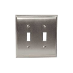 Candler Two Toggle Wall Plate Satin Nickel Candler Two Toggle Wall Plate Satin Nickel