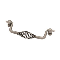 Forged Iron 5-1/16 Inch Center to Center Antique Pewter Cabinet Bail Pull Forged Iron 5-1/16 Inch Center to Center Antique Pewter Cabinet Bail Pull