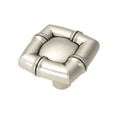 Bamboo 1-1/4 Inch Diameter Satin Antique Silver Cabinet Knob Bamboo 1-1/4 Inch Diameter Satin Antique Silver Cabinet Knob