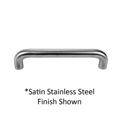 Round Commercial Door Pull 18 inch Center to Center Satin Aluminum Round Commercial Door Pull 18 inch Center to Center Satin Aluminum