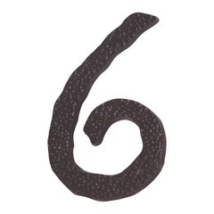 Hammered House Number Six Aged Bronze Hammered House Number Six Aged Bronze