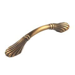 Orchid 3-3/4 Inch Center to Center Brushed Antique Copper Cabinet Pull Orchid 3-3/4 Inch Center to Center Brushed Antique Copper Cabinet Pull