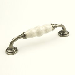 Nordic 5-1/16 Inch Center to Center Antique Pewter/Grey Crackle Cabinet Pull Nordic 5-1/16 Inch Center to Center Antique Pewter/Grey Crackle Cabinet Pull