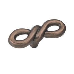French Twist 2-1/8 Inch Length Dark Antique Copper Cabinet Knob French Twist 2-1/8 Inch Length Dark Antique Copper Cabinet Knob