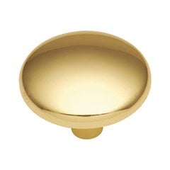 Sunnyside 1-1/8 Inch Diameter Polished Brass Cabinet Knob Sunnyside 1-1/8 Inch Diameter Polished Brass Cabinet Knob