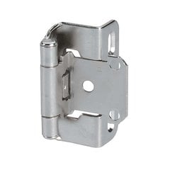 Partial Wrap 1/2 inch Overlay Hinge Nickel - Per Pair Partial Wrap 1/2 inch Overlay Hinge Nickel - Per Pair