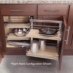 Left Hand Wari Corner Blind Corner System 31.50 inch W Maple Left Hand Wari Corner Blind Corner System 31.50 inch W Maple