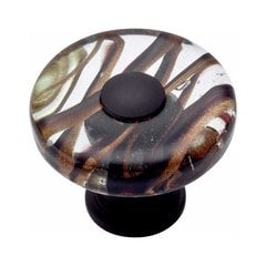 Glass 1-1/2 Inch Diameter Oil Rubbed Bronze Cabinet Knob Glass 1-1/2 Inch Diameter Oil Rubbed Bronze Cabinet Knob