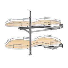 Cloud 18 inch Double Tier Blind Corner Organizer Right Hand Maple Cloud 18 inch Double Tier Blind Corner Organizer Right Hand Maple