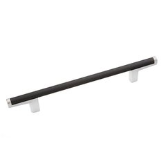 Regatta 5-1/16 Inch Center to Center Matte Black/Polished Chrome Cabinet Pull Regatta 5-1/16 Inch Center to Center Matte Black/Polished Chrome Cabinet Pull