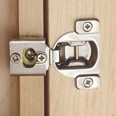 Compact 38N Hinge & Mounting Plate 7/16" Overlay w/Dowel Compact 38N Hinge & Mounting Plate 7/16" Overlay w/Dowel