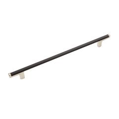 Regatta 8-13/16 Inch Center to Center Matte Black/Satin Nickel Cabinet Pull Regatta 8-13/16 Inch Center to Center Matte Black/Satin Nickel Cabinet Pull
