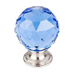 Crystal 1-3/8 Inch Diameter Blue Crystal Cabinet Knob Crystal 1-3/8 Inch Diameter Blue Crystal Cabinet Knob