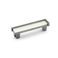 Tallmadge Pull 4 inch Center to Center Black Nickel/Lemon Ice Glass Tallmadge Pull 4 inch Center to Center Black Nickel/Lemon Ice Glass