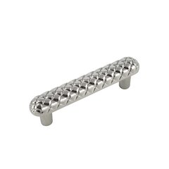 Quilt 3 Inch Center to Center Polished Nickel Cabinet Pull Quilt 3 Inch Center to Center Polished Nickel Cabinet Pull