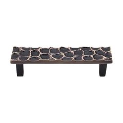 Cobblestone 3-3/4 Inch Center to Center Brass Antique Cabinet Pull Cobblestone 3-3/4 Inch Center to Center Brass Antique Cabinet Pull