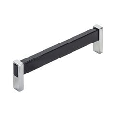 Prism Pull 6-5/16 inch Center to Center Black with Polished Chrome Prism Pull 6-5/16 inch Center to Center Black with Polished Chrome
