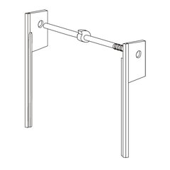 36 inch Spring Tension Tracks System- White 36 inch Spring Tension Tracks System- White